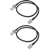 YINETTECH 2 cavi di prolunga per ricevitore microfono wireless, 0,5 m, BNC maschio a femmina, compatibile con sistemi wireless NU RU IEM