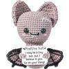 TOYMIS Pipistrello Positivo, Pipistrello Uncinetto Regalo Positivo Bambola All Uncinetto Bambola Lavorata a Maglia per la Decorazione della Festa di Halloween Regali di Rallegramento