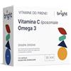 Bright Naturo Liposomale Vitamina C ed Omega 3, senza OGM, Phyto Guide, formula ottimale per immunità ed energia, 56 dosi giornaliere