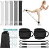 HOTUT Elastiche Fitness Set,Fasce di Resistenza,Elastici Fitness Regolabile,Fasce Elastiche, Accessori Palestra per Fianchi, Gambe e Glutei,Yoga, Pilates - Nero