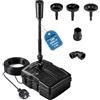 EXLECO Pompa Acqua per Laghetto da Esterno 2500L/H 54W con Filtro UV, Set Pompa Stagno con 3 Teste per Fontana, Materiale Filtrante, Raccordi di Regolazione a Tre Vie, 10m Cavo, per Giardino