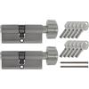 Löwen Sicherheit 2 cilindri porta monochiave KDN con pomello 70 mm 35/35 incl. 10 chiavi