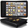 Album per Monete Da Collezione 600 Tasche 3.5x3.5Cm + 4.5x4.5Cm Libro Con Zip