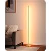 EDISHINE Lampada da Terra LED Dimmerabile, Altezza Regolabile, Oro