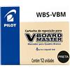PILOT Ricambio per pennarello Pilot Vboard Master Colore nero (12 pezzi)