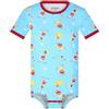 Landofgenie Uomo Body Onesie Pigiama Manica Corta Pagliaccetto per Uomo Body con Stampa Pagliaccio Blu L