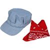 ICObuty Classic Train Engineer Conductor, set di berretto e bandana regolabile, per ragazzi, colore: blu