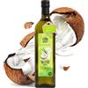 CIBO CRUDO crudo biologico vegan Olio MCT C8 Puro Biologico Spremuto a Freddo - 500ml. Olio di Cocco mct c8 Commestibile Bio e Puro per Keto Paleo o per Uso su Corpo e Capelli. Olio Vegano e Vegetariano.