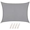 LARMNEE PES 2 x 3 m Tenda Parasole, Vela Ombreggiante, da Sole Blocco di 93% UV, Resistente all'Acqua Fino ad Almeno 1000 mm Protezione Occhielli Metallici, per Giardino, Grigio Chiaro ELG23SP02