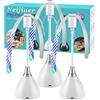 Neijiaer Repellente Zanzare, 3PCS Ventilatore Portatile Repellente per Zanzare con Interruttore USB, Ventilatore Anti-insetti con Batteria, Pieghevole e Appeso, All'aperto, Picnic, Cucina (Bianco)
