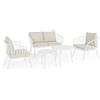 Bizzotto Set 5 salotto con cuscini nixie bianco