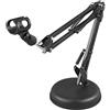 Eurowagens Supporto Microfono Desktop Nb25 Con Montaggio A Ragno E Base Rotonda