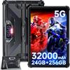 Oukitel RT7: Rugged Tablet 5G, 32000mAh Batt, 24GB RAM, 1TB Max, Android 13, 48MP Cam