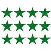 QUARKZMAN 12Pz Stelle Termoadesive, Toppe Ricamate a Cucire Stelle, Toppe Decorative Riparazioni Applicazioni per Artigianato Fai da Te Zaini Borse Cappello Abbigliamento, 82mm Verde