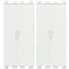 VIMAR 19104.B Arké Deviatore assiale 1P, 10 AX 250 V illuminabile, tasto sostituibile, max 100 W per lampade con alimentatore integrato (IEC 60669-1:2017), bianco (Confezione da 2)