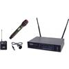 AUDIODESIGN PMU 312 HBL DOPPIO RADIOMICROFONO PALMARE + BODYPACK E LAVALIER UHF