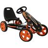 Does not apply Speedster, Arancione - Go Kart a Pedali per Bambini Da 4 Anni Fino a 50 Kg E 90