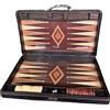 Senza marchio Set backgammon vintage fatto a mano - ecopelle di coccodrillo, regalo per...