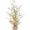 SPORTARC Uovo di Pasqua a forma di albero decorativo con LED luminoso, decorazione da tavolo per interni, per soggiorno, camera da letto (A)