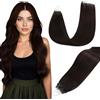 Easyouth extension microring capelli veri 55cm Marrone extension micro ring capelli veri Marrone più Scuro hair extensions human micro loop Lunghi #2 50g 50s