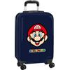 safta SUPER MARIO MAMMA MIA - Trolley da cabina 20 pollici, valigia con ruote, lucchetto di sicurezza, valigia leggera, 34,5 x 20 x 55 cm