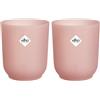 Elho Vibes Fold Orchid High 12,5cm - Vaso per Orchidee da Interno - Vasi per Fiori - 100% plastica riciclata - Rosa/Rosa Smaltato (Confezione da 2)