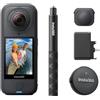 Insta360 X4 Air Pack Creator - Leggera fotocamera 8K 360 da 165 g, selfie stick invisibile, obiettivi sostituibili, scatta prima e inquadra dopo, protezione antivento integrata, FlowState