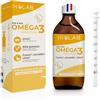 inolab LABORATOIRE INOLAB Olio di pesce 80% Omega 3 EPA DHA Epax | Totox basso | Tutti dosaggi | Integratore Omega 3 1000 mg liquido ultra concentrato. Fish oil selvatico Premium | Cuore Cervello Vista | Gusto Limone