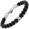 10:10 Bracciale Uomo Pietre Naturali Onice 8 MM, Colore Nero - Regolabile, Resistente e Comodo - Made In Italy (Onice)