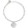 Mabina Gioielli - Bracciale Donna - Bracciale in argento con ciondolo a cuore e lettera F in zirconi - 533509F