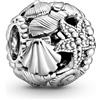 PANDORA Ciondolo in argento Sterling con conchiglia e stella marina