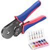 GUPTOMES Pinza a crimpare per ghiera GUPTOMES Crimpatrice Capicorda Isolati Cavo 0,08-16 mm²/28-5 AWG, con 700 Pezzi Terminale a Crimpare, Pinza Capicorda Autoregolanti Multistrato Elettrica Ethernet
