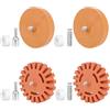 Fukaisu 4pz Ruote Rimuovere Decalcomanie, Ruote Gomma Adesiva 10cm e 8,8cm Adattatore Trapano Distanziatori Connettori Asta Bassa Velocità Strumento Rimozione Adesivi Etichette Nastri Grafici Vinile