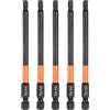 QUARKZMAN 5pz H4 Inserti per Avvitatore 4mm Punta Piatta Metrica 1/4 Attacco Esagonale 100mm (4) Cacciavite Industriale Bussola Esagonali in Fosfato Nero Magnetico Lungo