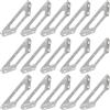FUNSUEI 15 Staffe Angolari, Retto Staffa Bretelle, Supporto in Acciaio Inox Forma Triangolare, per Connettori di Supporti Squadretta, per Mobili, Montaggio a Scaffale