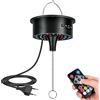 GOMETY Sfera da discoteca motore con luce a LED, motore rotativo con telecomando, 30 perline LED, luce da discoteca, velocità di rotazione regolabile, azionamento silenzioso per sfera da discoteca, festa DJ