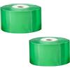 YSDINK 2 rotoli di nastro per innesti di parafilm, pellicola autoadesiva biodegradabile per floristica, nastro estensibile contro l'umidità per giardino, vivaio, alberi e fiori, 100 m x 3 cm (verde)
