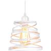 PETITES ECREVISSES Lampadario a Sospensione E27 Retrò Industriale Lampada da Soffitto Moderna Ø20cm Paralume in Metallo Forma a Molla Illuminazione Interna per Cucina Salotto Camera da Letto