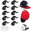Heveer Porta Cappelli da Parete Portacappelli Autoadesivo con Viti Ganci Nero per Cappelli Porta Cappelli per Berretti da Baseball 16 Pezzi