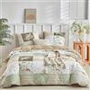 Tokokimo, set di biancheria da letto 220 x 240 cm, 3 pezzi - motivo floreale patchwork bohémien - copripiumino in microfibra 220 x 240 cm per letti matrimoniali con 2 federe con cerniera 80 x 80 cm