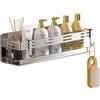 Celbon 40cm Mensola Doccia Senza Foratura Mensola Bagno Autoadesivo Acciaio Inossidabile con 2 Ganci Organizer Bagno per Shampoo, Sapone, Spugna, Cucina Cromo Superficie