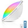 OSREE 20W Faro Piscina LED PAR56 Sott'acqua, Lampada Piscina RGB Multicolore Dimmerabile 800lm, Timer 2/4/6H, Illuminazione IP68 Impermeabile Luce Piscinas con Telecomando, 12V AC