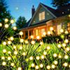 FIFlying Firefly - Lampade solari per esterni da giardino, 6 pezzi, 10 LED, luce solare, luce bianca calda, IP65, impermeabile, 2 modalità Firefly, luce solare, luci da giardino, decorazione per sentieri,