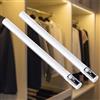 Quntis 38CM LED Sottopensile Cucina con Sensore di Movimento, 3 Modalità di Colore Luci LED Cucina, 2000 mAh Ricaricabile USB, Luci per Armadio con Display per Interno, 2 Pezzi, Bianco