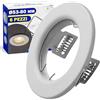 MONTERAL 6 Pezzi Cornice LED Portafaretto Ø 53-80 mm - Porta Faretti LED per Lampadina GU10 Max 50W - Corpo in Acciaio Colore Bianco - Garanzia di 10 Anni