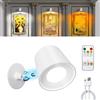 MEKKLEON Lampade da parete a LED con telecomando, lampada da parete con batteria ricaricabile, 3 temperature di colore e dimmerabile, magnetica, rotazione a 360°, senza fili, per soggiorno (bianco, 1)