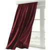 BEAUTEX, tenda in velluto con nastro arricciato a U, oscurante e opaca, 140x175 cm (larghezza 140 cm, altezza 175 cm, bordeaux)