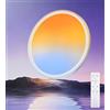 Swoieltr Plafoniera LED RGBIC Sky-Scene, 48W 4800LM 68 LED Dimmerabile 33 Modalità con 3 Colori di Luce Naturale, Cambio Colore RGB e Scene di Cielo per Camera da Letto, Soggiorno, Sala Giochi, Ø30cm