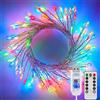 cuzile USB Fuochi d'artificio Fata Luci 6M 200 LED Luci scintillanti con telecomando e timer, luci a grappolo impermeabili per corona interna fai da te festa matrimonio decorazione di Natale
