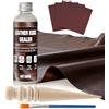 WEILAOK Vernice per Pelle, Kit Riparazione Pelle, Sigillante Potente con Utensile per Rettifica, Adatto per la Sigillatura dei Bordi e la Lucidatura di Prodotti in Pelle, 50ml